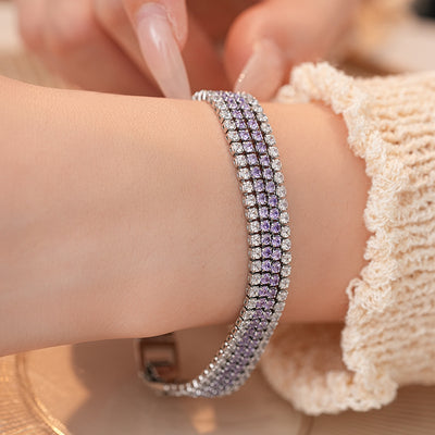 Purple Zircon Buckle Bracelet