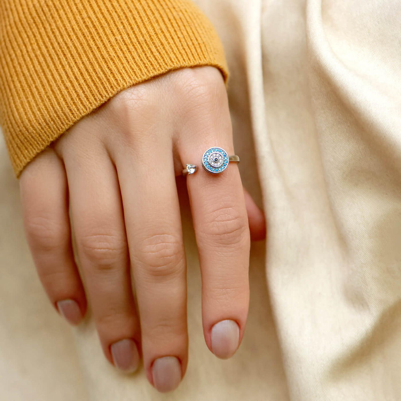 🔥2024-New Year Hot Sale 48% Off💓- Evil Eye Fidget Ring