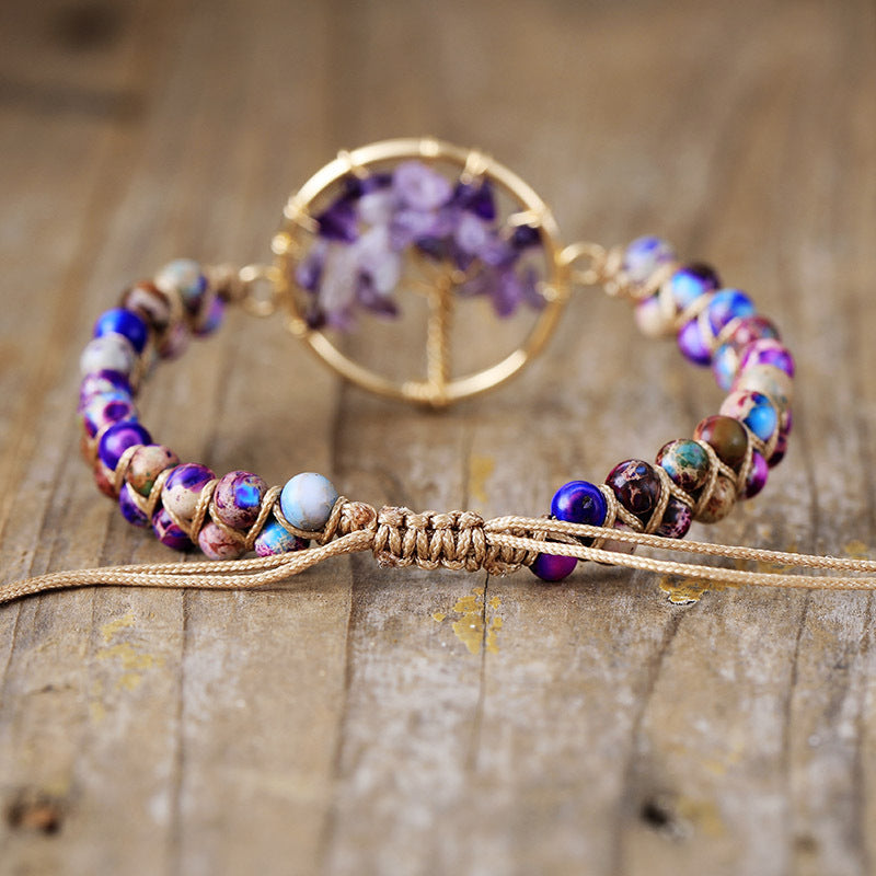 Coeden Bywyd Carreg Naturiol Amethyst