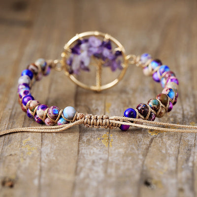 Coeden Bywyd Carreg Naturiol Amethyst