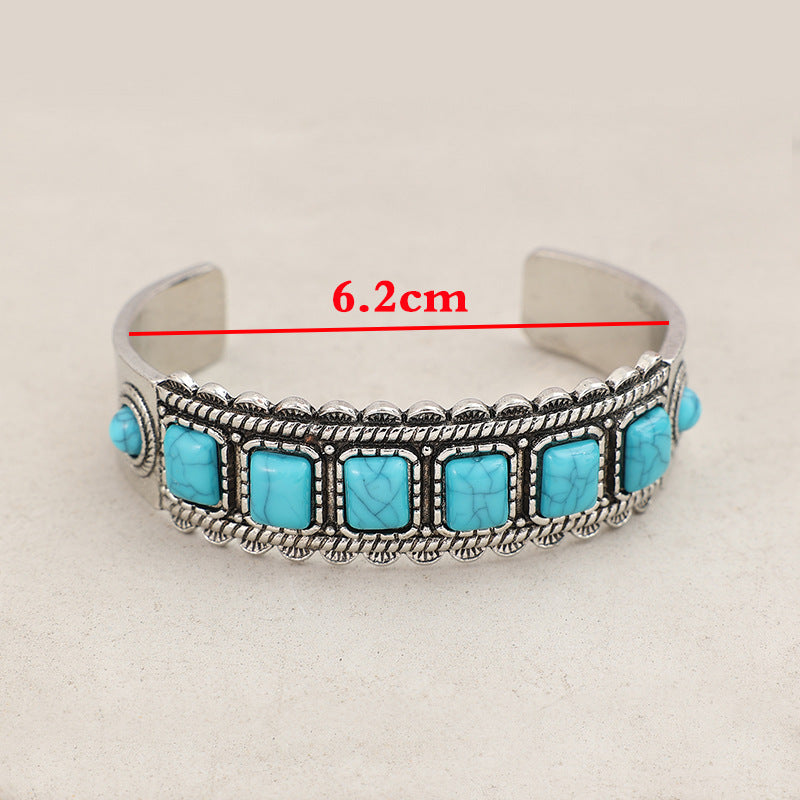 Turquoise lace opening bracelet
