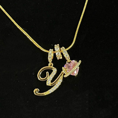 Personalized Custom 18K Gold Plated Alphabet Necklace, Artistic Design Name Necklace, Fashionable Exquisite Gift for Women and Girls