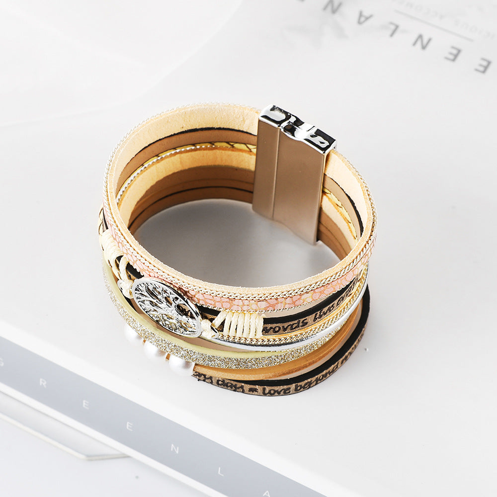 Hollow Life Tree Multi Layer Bracelet