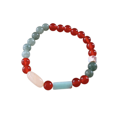 Red  Stone Bead Bracelet