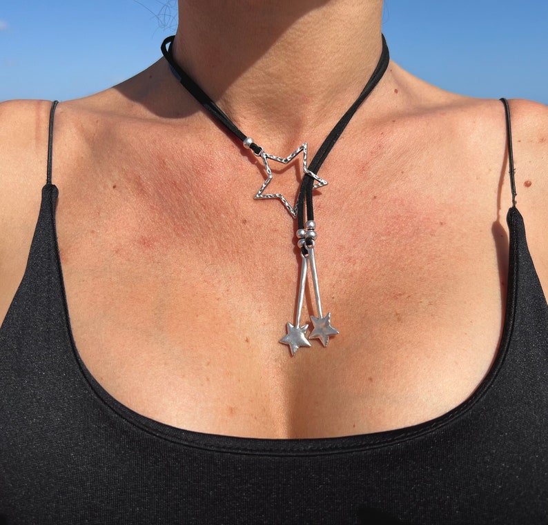 Vintage Handmade Cut-out Star Necklace