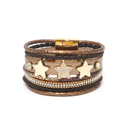 Multi-layer Leather  Buckle  Bracelet