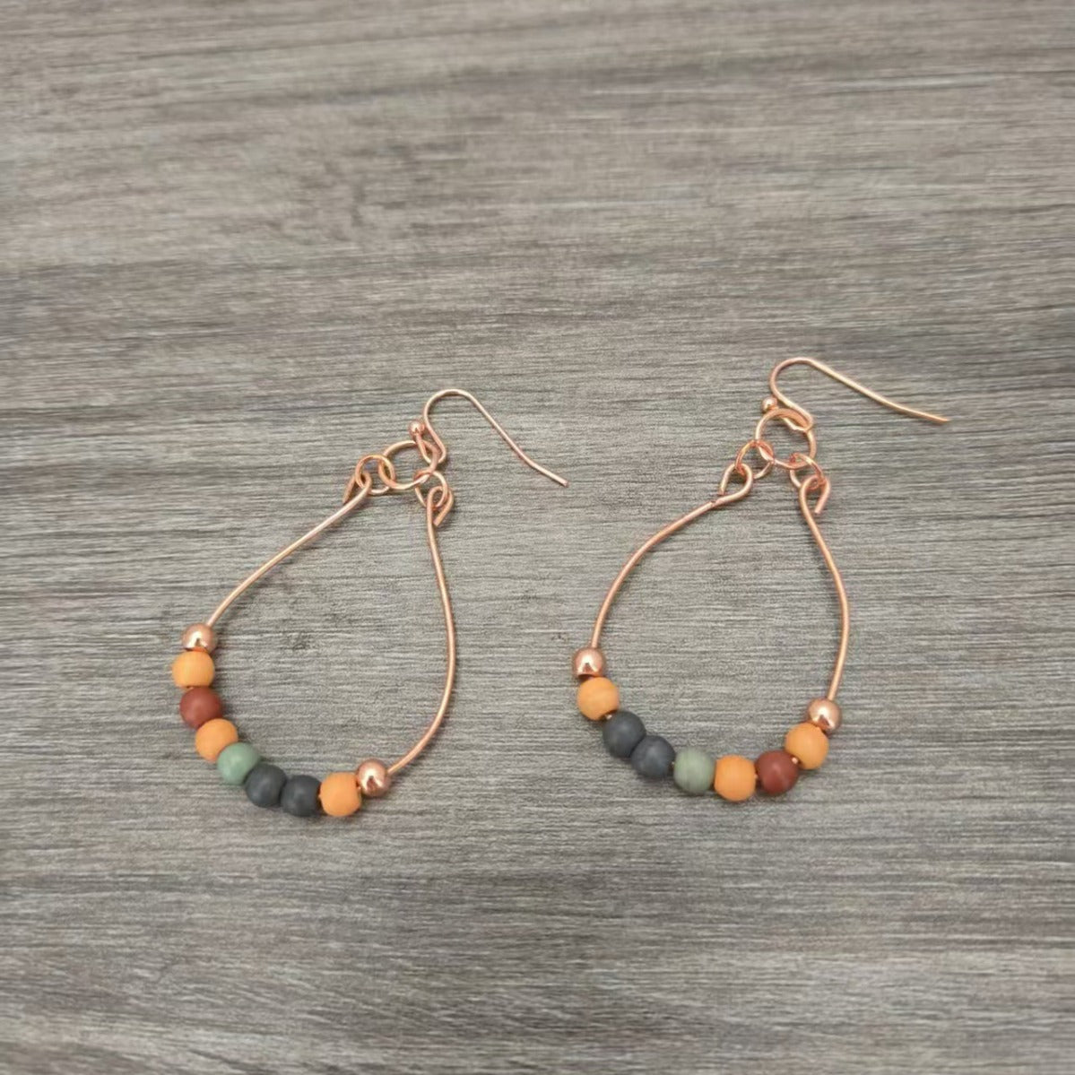 Colorful Natural Stone Droplet Shaped Earrings