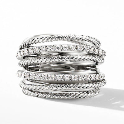 Creative Cross Zircon Ring