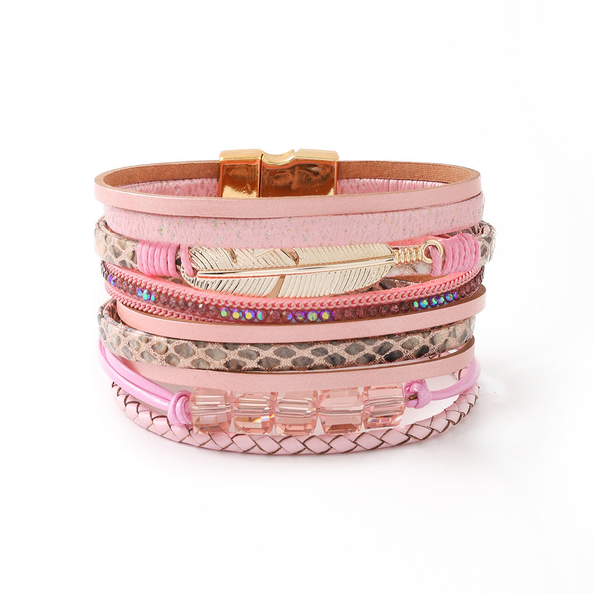 Leaf Scale Leather Bracelet