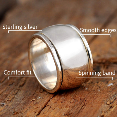 Wide Face Minimalist Ring