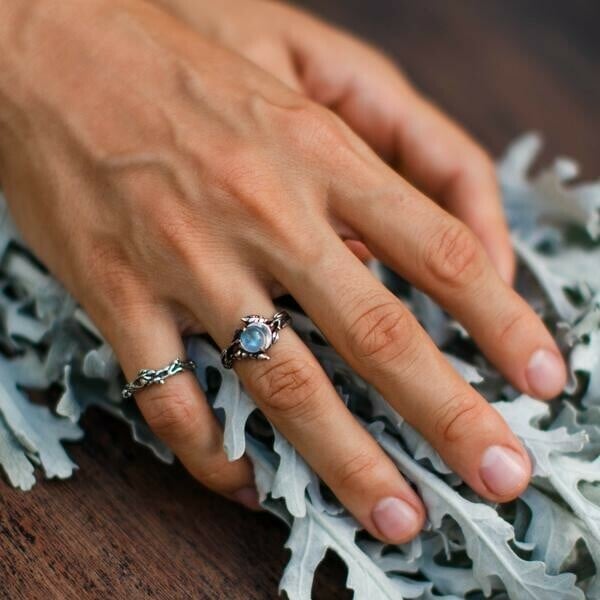 🔥🔥Last Day 49% OFF🎁CELESTIAL MOONSTONE RING "LUNA"