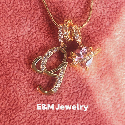 Personalized Custom 18K Gold Plated Alphabet Necklace, Artistic Design Name Necklace, Fashionable Exquisite Gift for Women and Girls