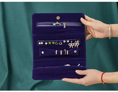 High Quality Velvet Portable Multifunctional Travel Jewelry
