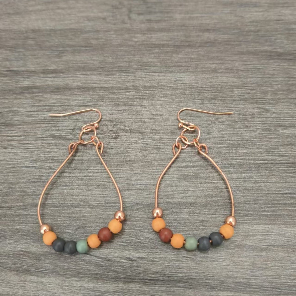 Colorful Natural Stone Droplet Shaped Earrings