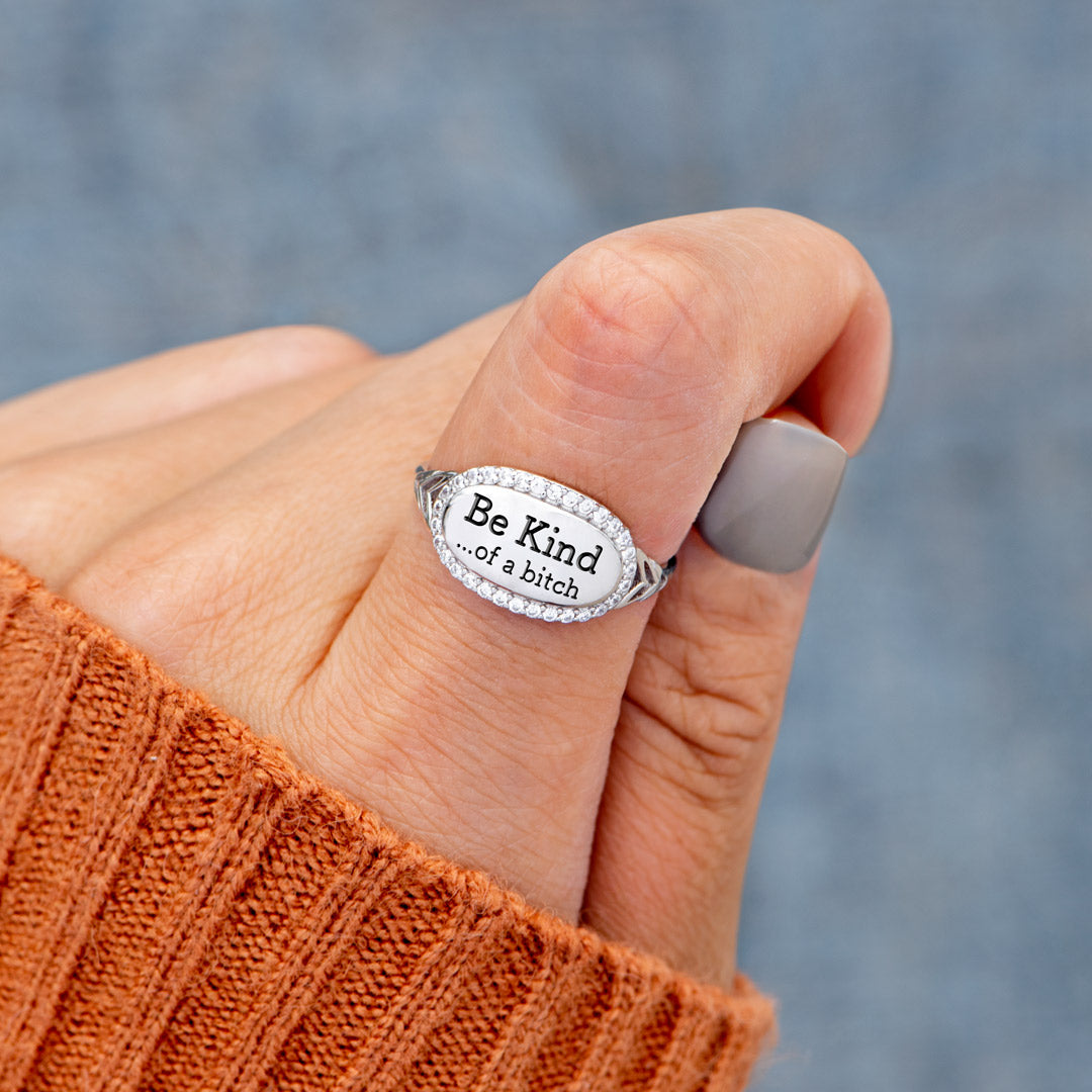 💓2025-New Year Hot Sale🎁 BE KIND...OF A BI♥CH Signature Ring