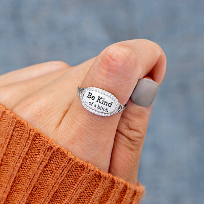 💓2025-New Year Hot Sale🎁 BE KIND...OF A BI♥CH Signature Ring