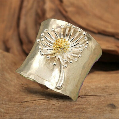 🔥Last Day 49% OFF🎁Blooming Daisy Wide Band Ring