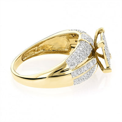 Square Inlaid Zircon Ring