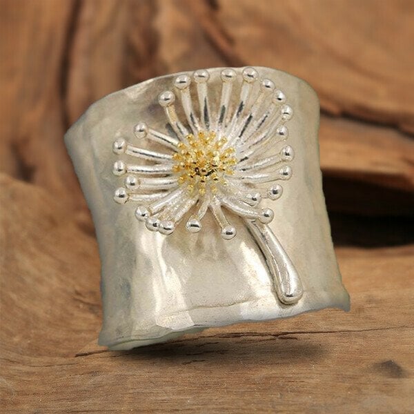 🔥Last Day 49% OFF🎁Blooming Daisy Wide Band Ring