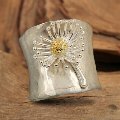 🔥Last Day 49% OFF🎁Blooming Daisy Wide Band Ring