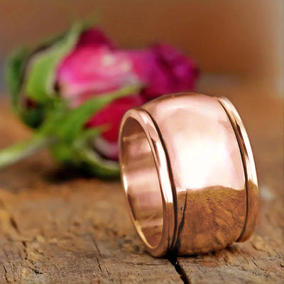 Wide Face Minimalist Ring