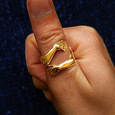 🎁2023-Christmas Hot Sale🎁🤩2023 New Couple Hug Ring💕