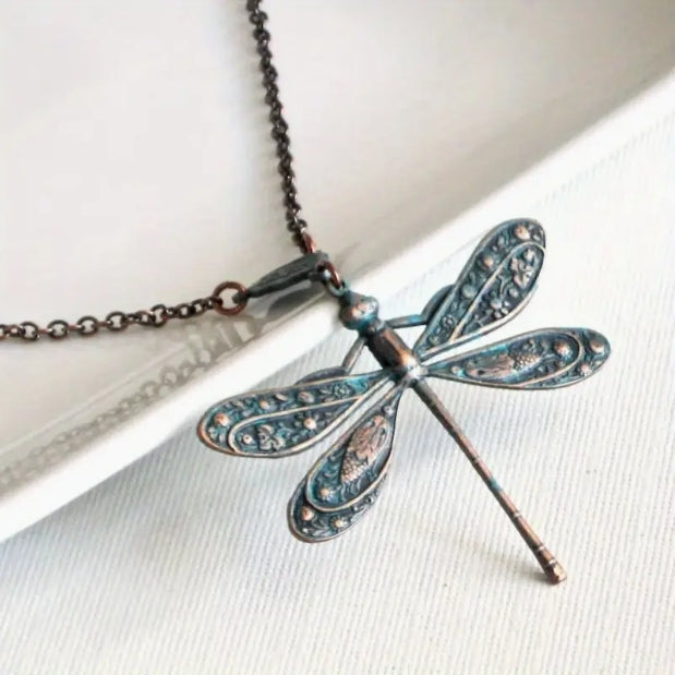 Retro Bohemian Style Dragonfly Necklace