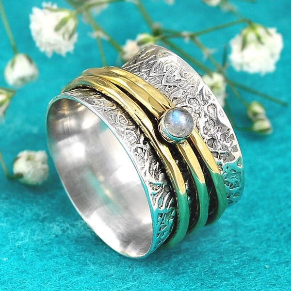 🔥Last Day 49% OFF🎁Moonstone Meditation Ring