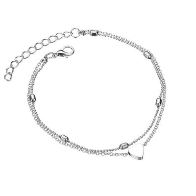 Round  Love Heart Ankle Chain