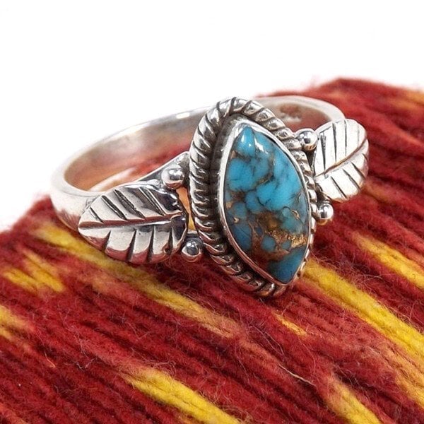 🔥Last Day 49% OFF🎁Vintage Turquoise Leaf Ring