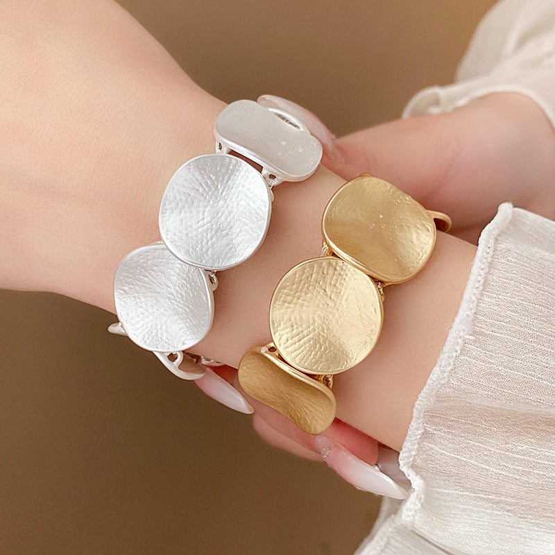 Metal Wind Circular Elastic Bracelet