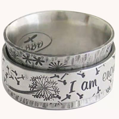 ''I Am Enough'' Meditation Dandelion Ring✨