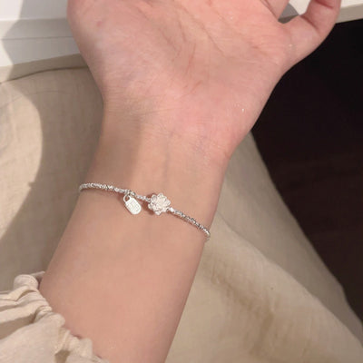 Lotus Shaped  Silver Bracelet