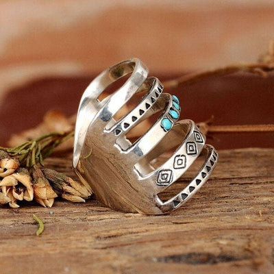 🔥Last Day 49% OFF🎁Bohemian Openwork Carved Turquoise Ring