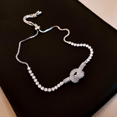 Cross Zircon Knot Adjustable Bracelet