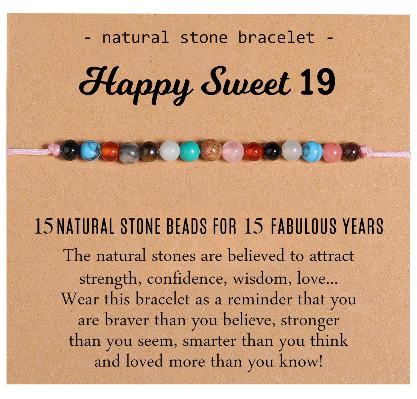 Natural Healing Crystal Birthday Bracelet Gifts