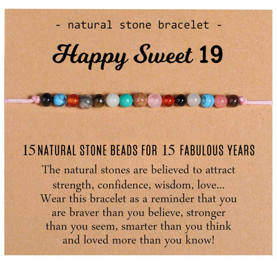 Natural Healing Crystal Birthday Bracelet Gifts