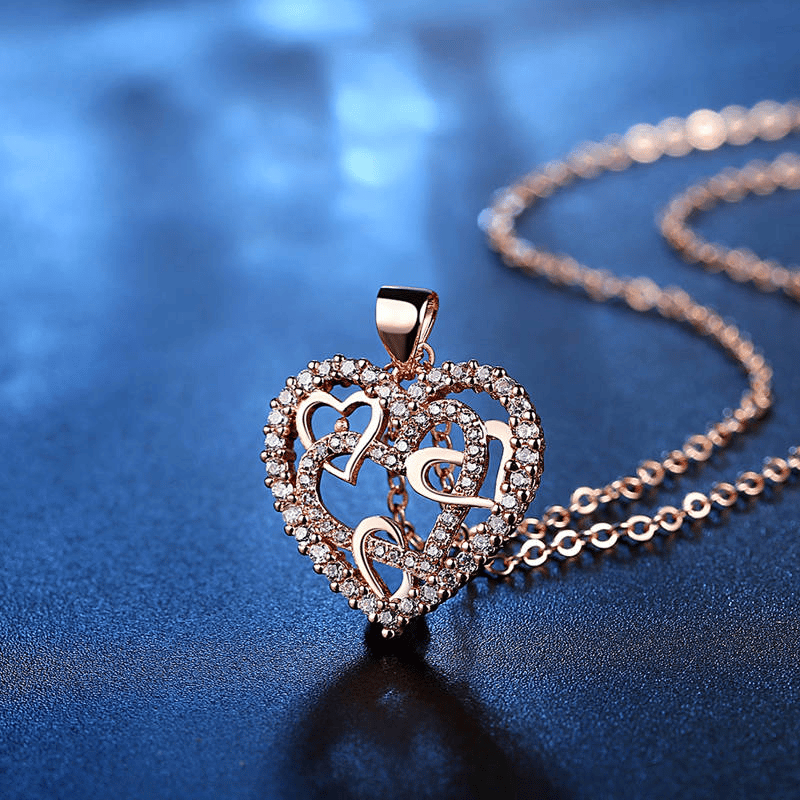 🔥 Last Day Buy 1 Get 1 Free 🎁Interlocking Hearts Necklace -👩‍❤️‍👩''Sisters of my soul & Friends of my heart''💕
