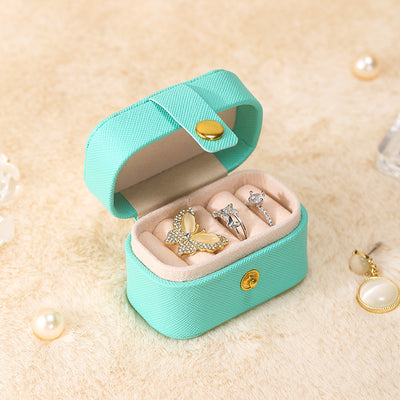 Leather Earring Ring Storage Box