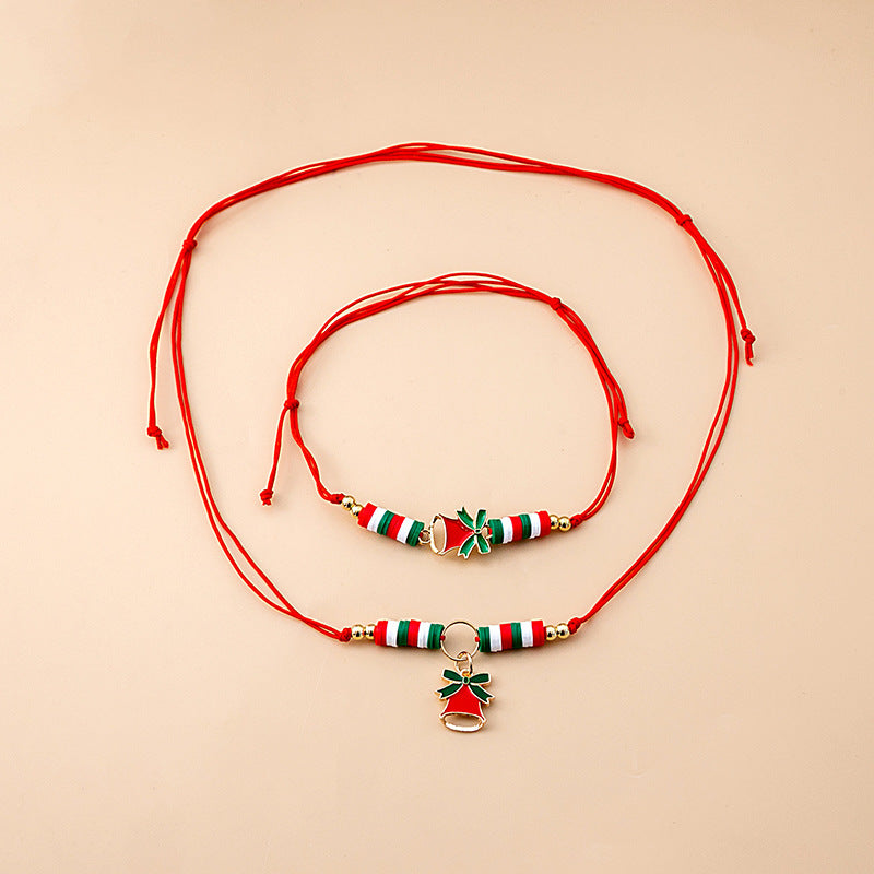 Christmas Oil Drop Bell Necklace