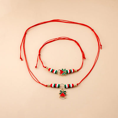 Christmas Oil Drop Bell Necklace