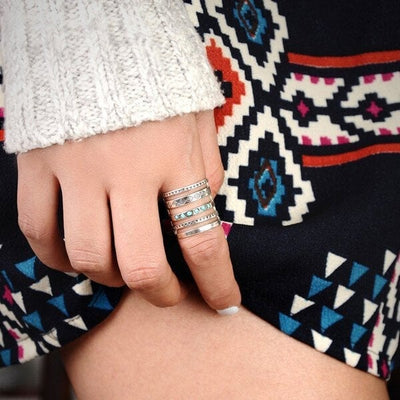 🔥Last Day 49% OFF🎁Bohemian Openwork Carved Turquoise Ring