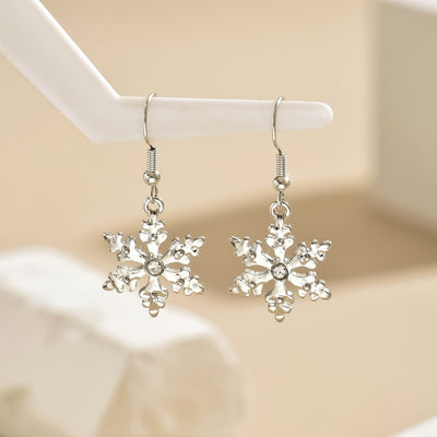 Christmas Elegant Snowflake Drop Dangle Earrings