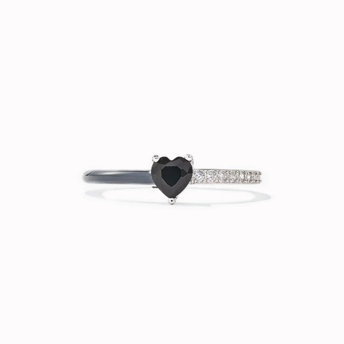 I'm Choosing My Peace Black Enamel Ring