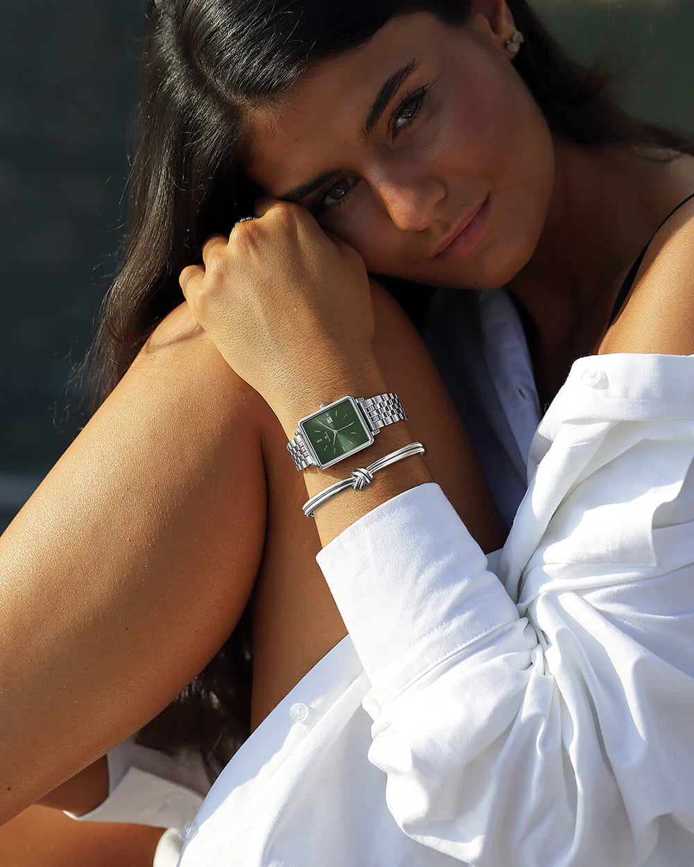 Dual Knot Bangle Polished