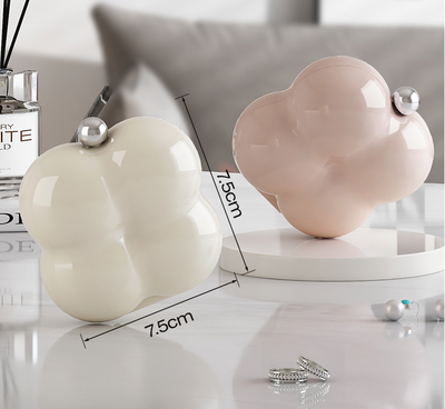 Cream Style Portable Jewelry Travel Box