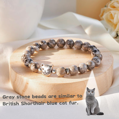 Nature Stone Bracelet Crazy Cat Lady Gifts