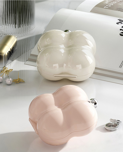 Cream Style Portable Jewelry Travel Box