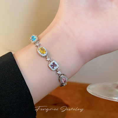 Retro Colored  Geometric Bracelet