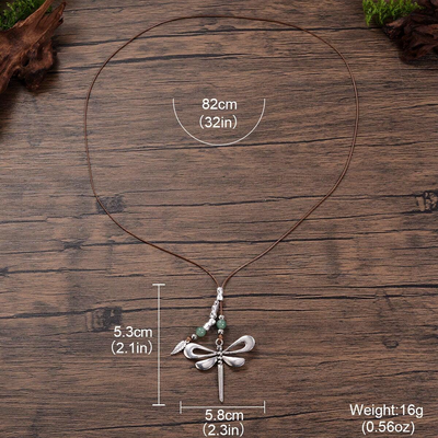 Mecseneg Gwyllt Hanesyddol Stil Dragonfly Penddelw Metel Cerdyn Gwlan.